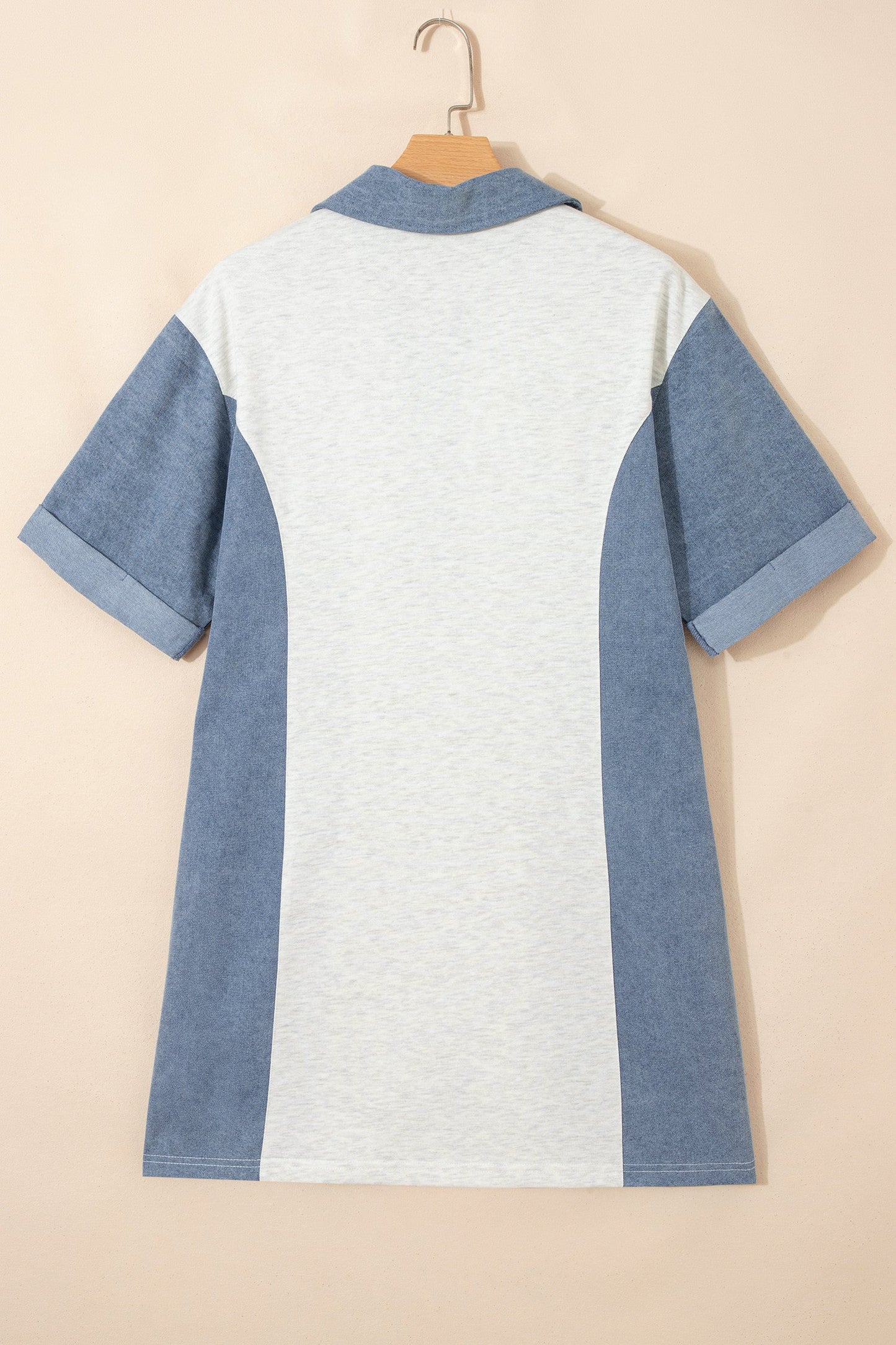 Light Grey Denim Tunic Dress