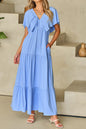 Light Blue Flutter Maxi Dress FB