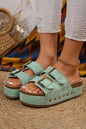 Buckle Platform Sandals FB