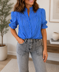 Stripe Ruffled Blouse