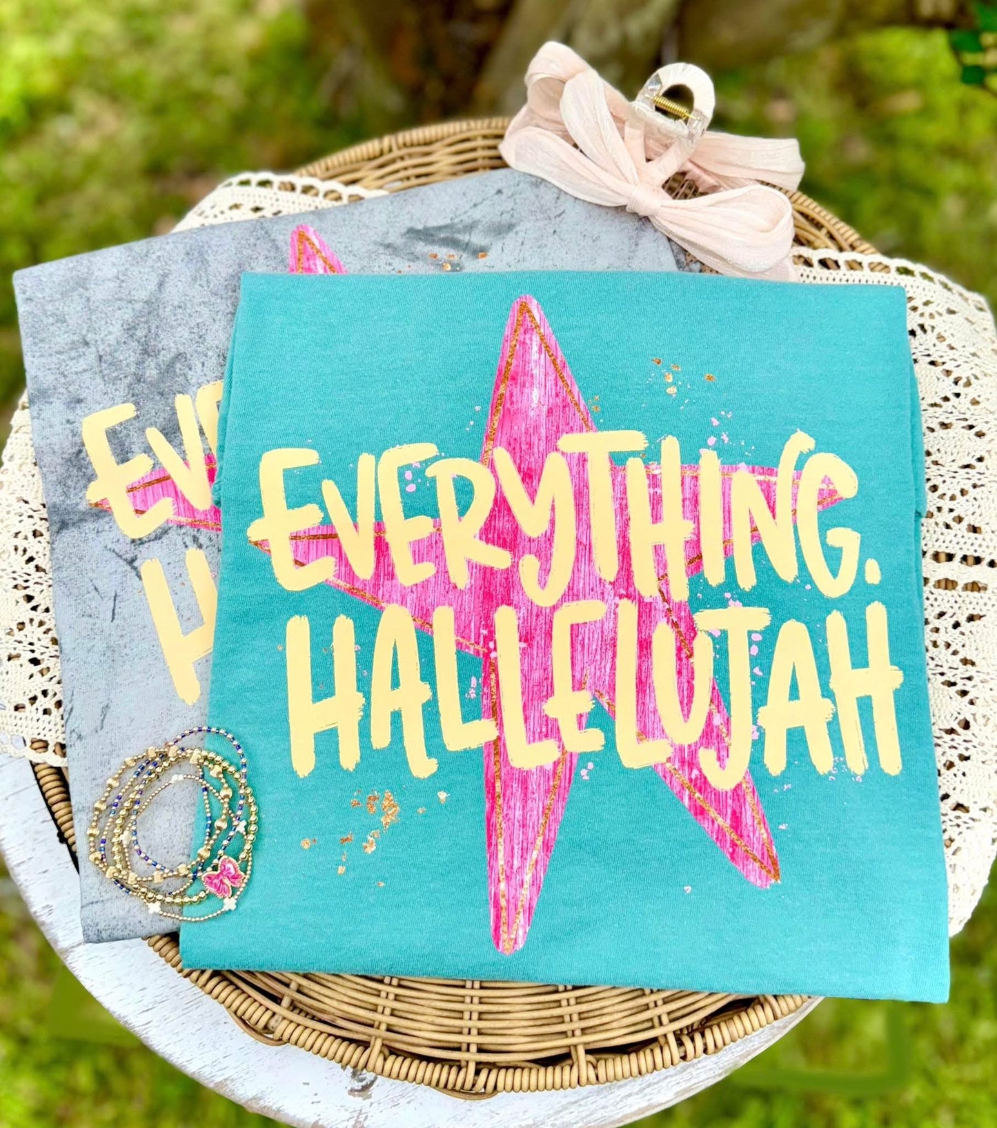 COLORBLAST BOTTOM ONE Star Everything Hallelujah Tee.