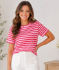 Stripe Scalloped Shirt