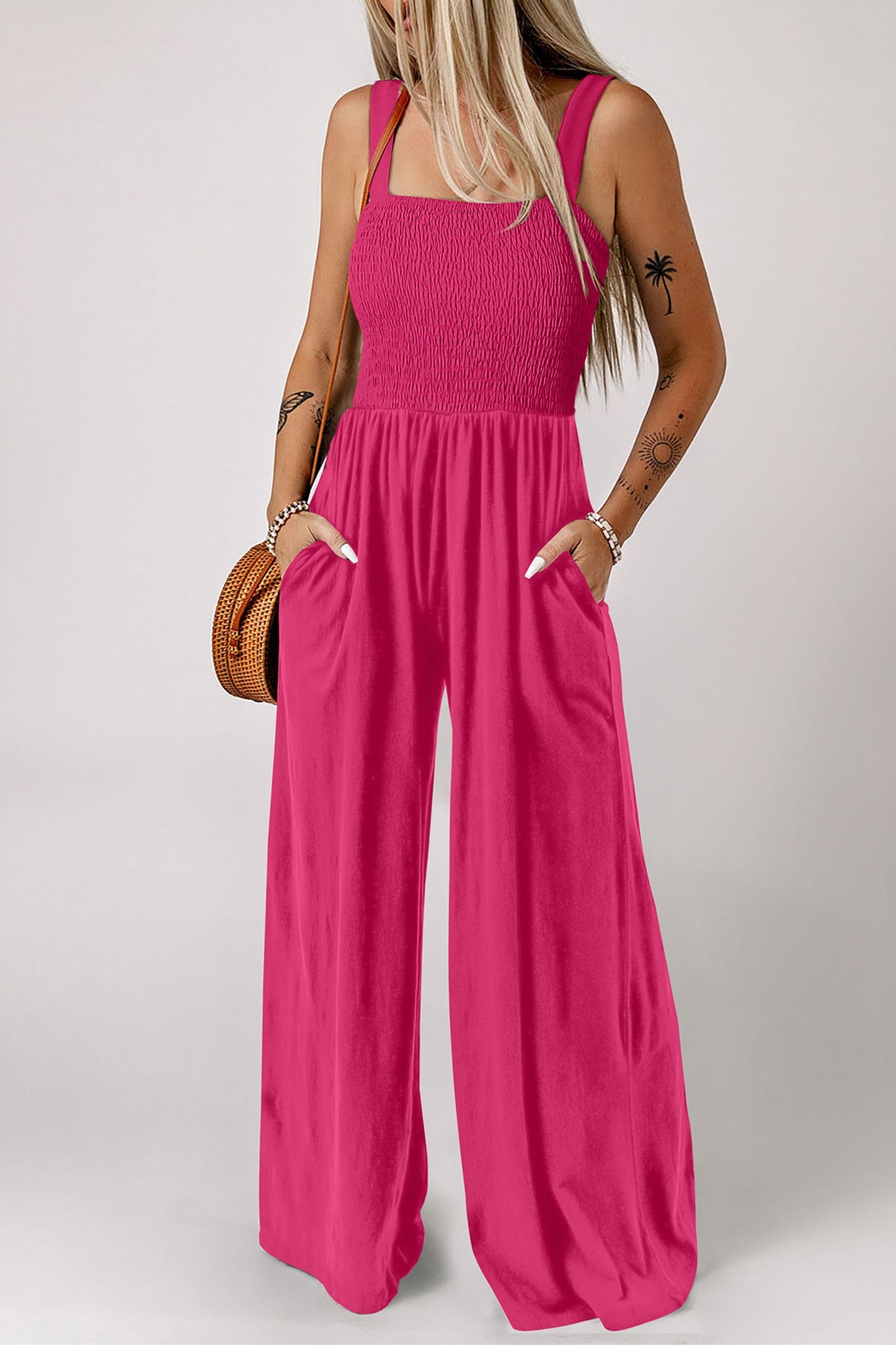 Rose Smocked Jumpsuit