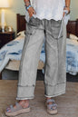 Seam Detail Raw Hem Pants RTS